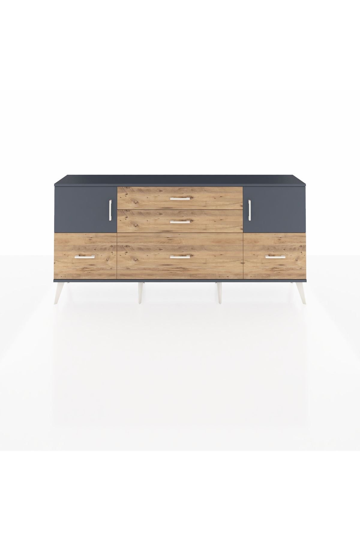 Arges Konsol 2 Raflı 5 Çekmeceli 2 Kapaklı 176x30x83 - S148M029V18A