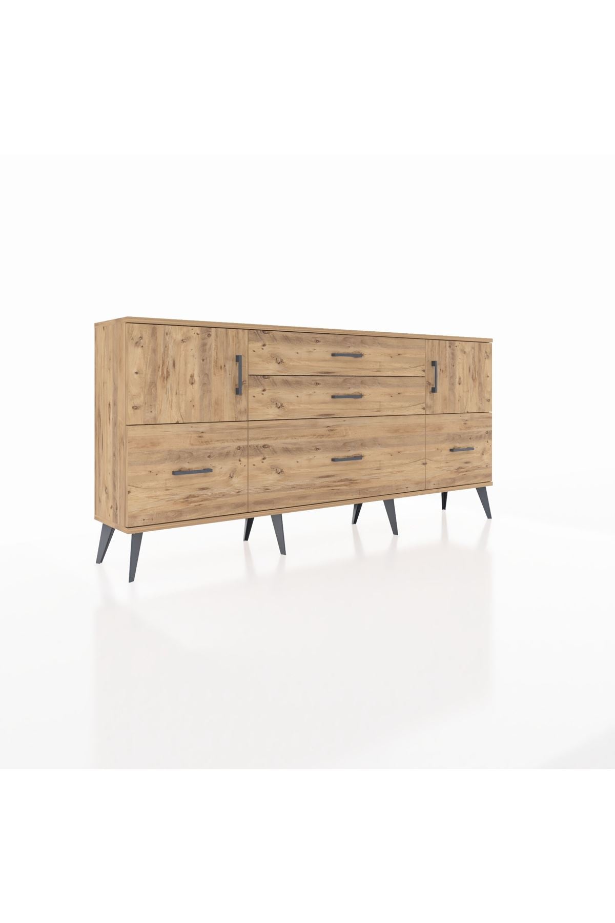 Arges Konsol 2 Raflı 5 Çekmeceli 2 Kapaklı 176x30x83 - S148M029V21A