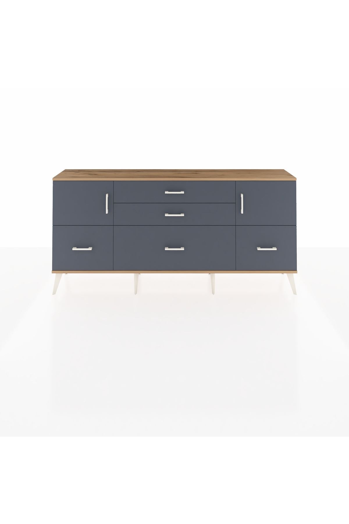 Arges Konsol 2 Raflı 5 Çekmeceli 2 Kapaklı 176x30x83 - S148M029V26A