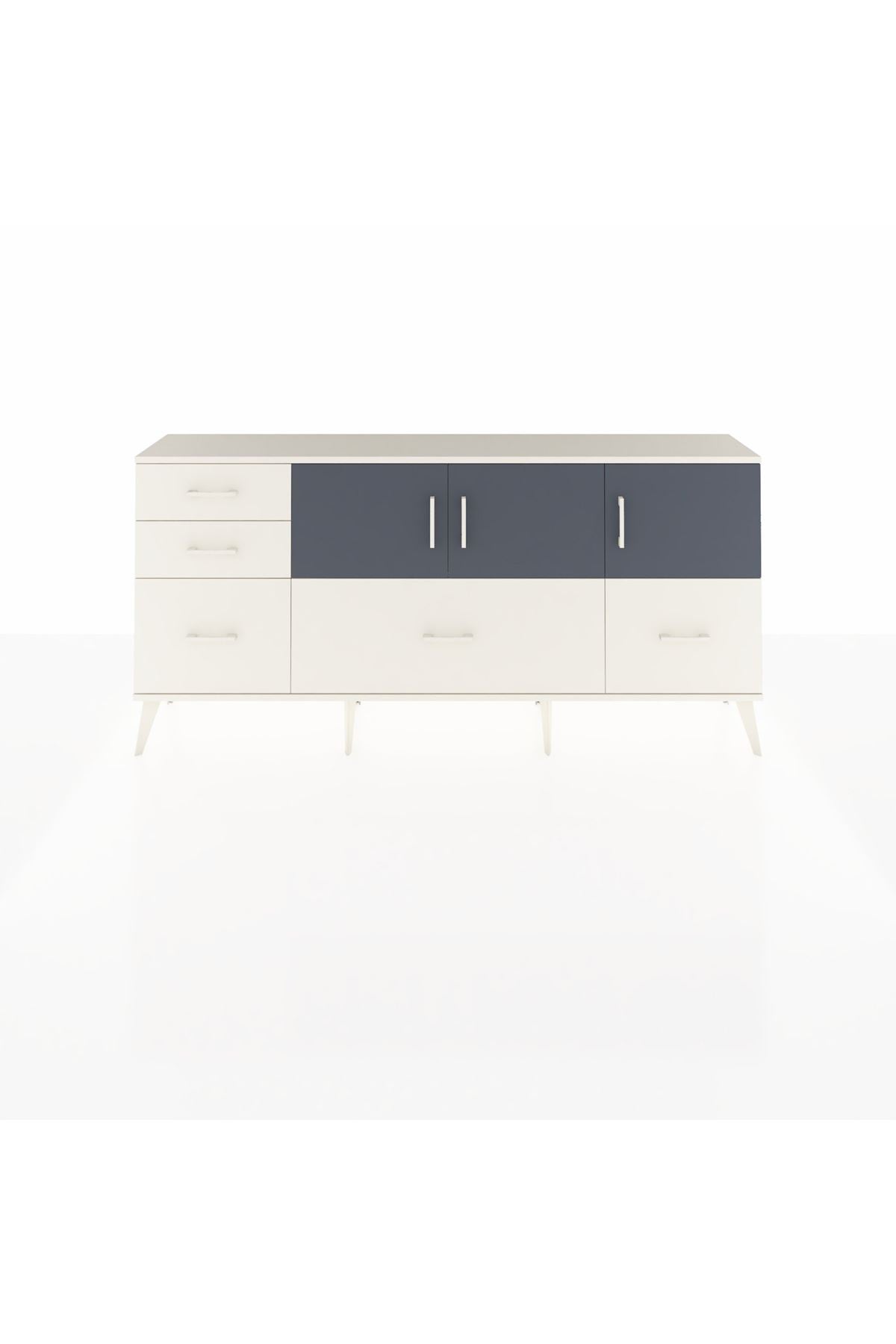 Arges Konsol 2 Raflı 5 Çekmeceli 3 Kapaklı 176x30x83 - S148M030V07A