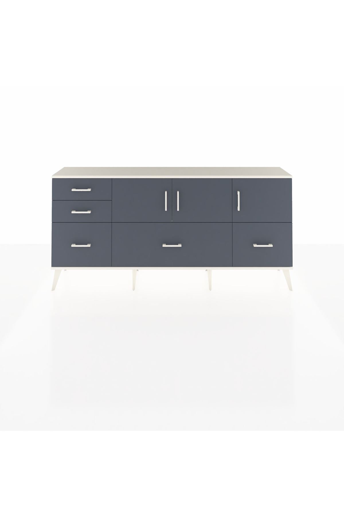 Arges Konsol 2 Raflı 5 Çekmeceli 3 Kapaklı 176x30x83 - S148M030V08A