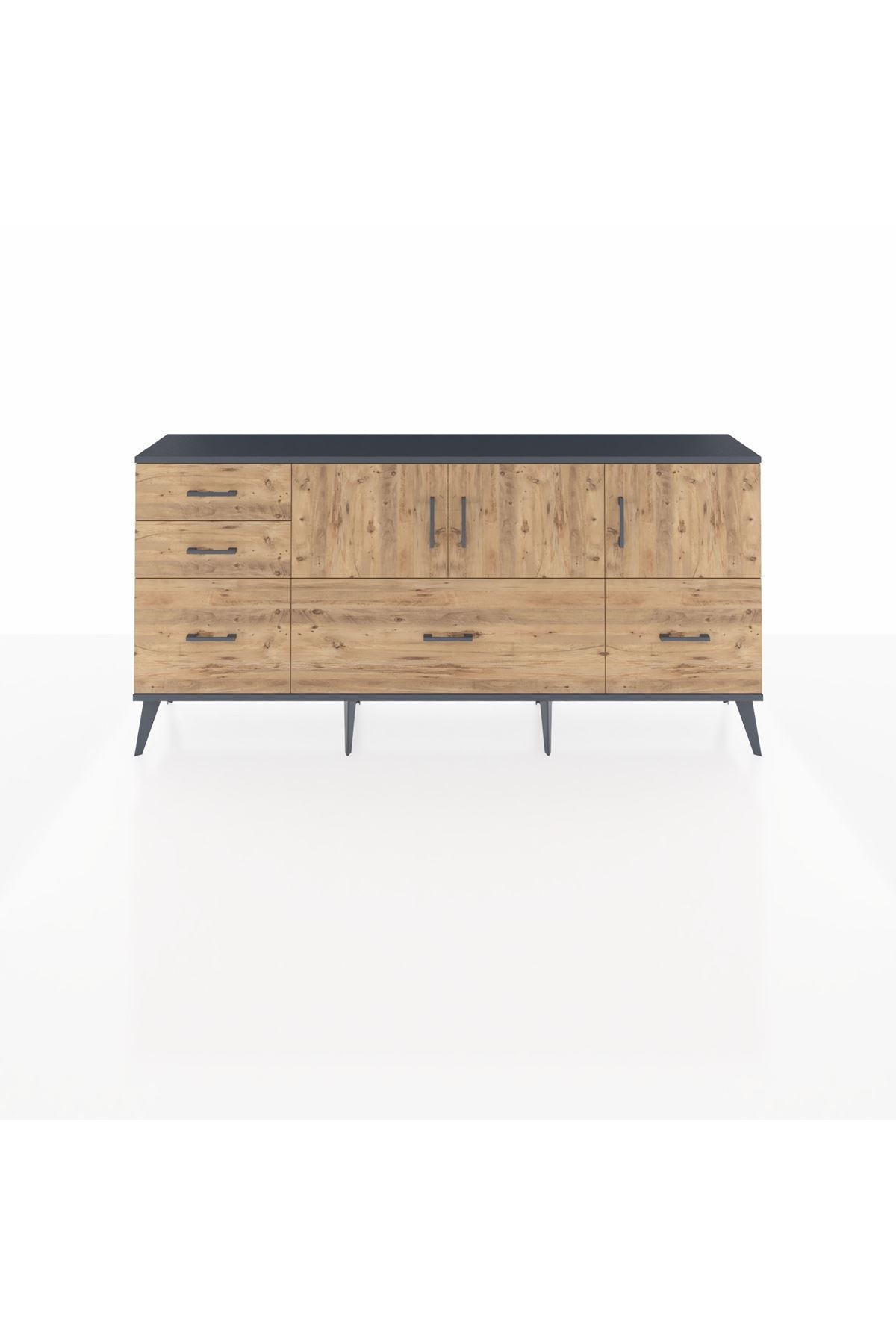 Arges Konsol 2 Raflı 5 Çekmeceli 3 Kapaklı 176x30x83 - S148M030V12A