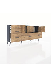 Arges Konsol 2 Raflı 5 Çekmeceli 3 Kapaklı 176x30x83 - S148M030V12A
