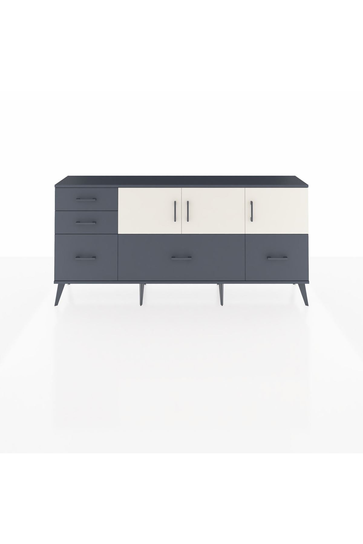 Arges Konsol 2 Raflı 5 Çekmeceli 3 Kapaklı 176x30x83 - S148M030V14A