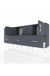 Arges Konsol 2 Raflı 5 Çekmeceli 3 Kapaklı 176x30x83 - S148M030V17A