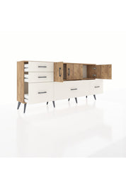 Arges Konsol 2 Raflı 5 Çekmeceli 3 Kapaklı 176x30x83 - S148M030V19A