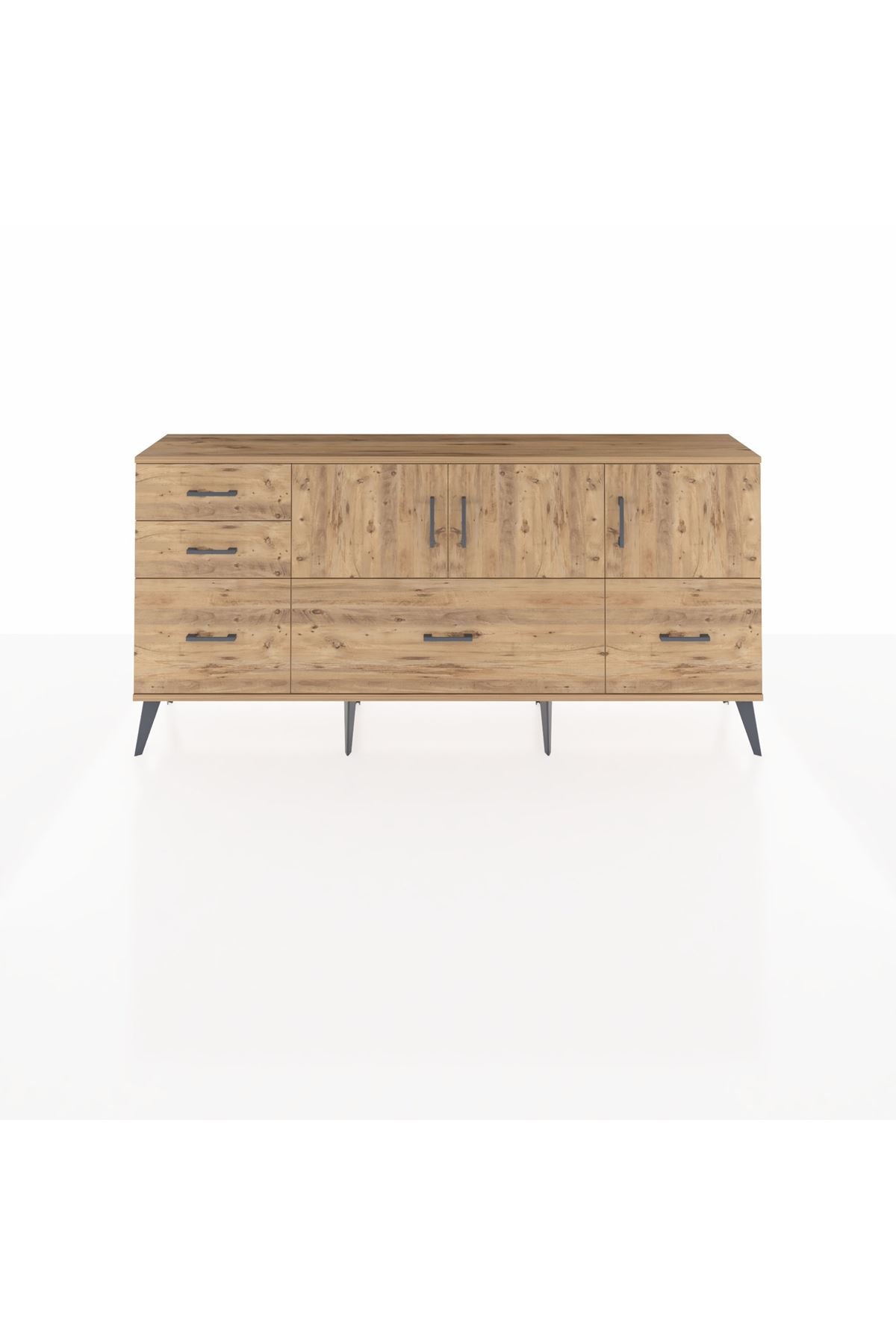 Arges Konsol 2 Raflı 5 Çekmeceli 3 Kapaklı 176x30x83 - S148M030V21A