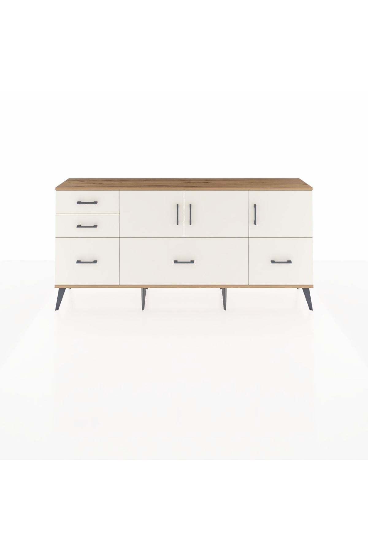 Arges Konsol 2 Raflı 5 Çekmeceli 3 Kapaklı 176x30x83 - S148M030V22A
