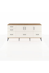 Arges Konsol 2 Raflı 5 Çekmeceli 3 Kapaklı 176x30x83