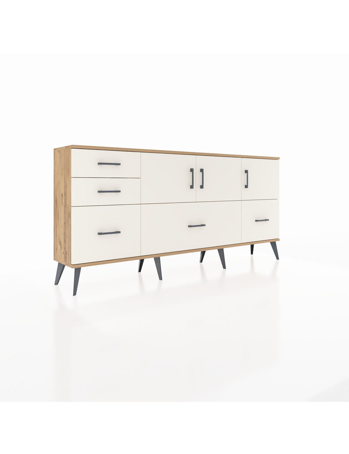 Arges Konsol 2 Raflı 5 Çekmeceli 3 Kapaklı 176x30x83 - S148M030V22A