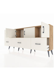 Arges Konsol 2 Raflı 5 Çekmeceli 3 Kapaklı 176x30x83 - S148M030V22A