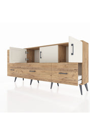 Arges Konsol 2 Raflı 5 Çekmeceli 3 Kapaklı 176x30x83 - S148M030V24A