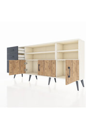 Arges Konsol 4 Raflı 3 Çekmeceli 3 Kapaklı 176x30x83 - S148M031V02A
