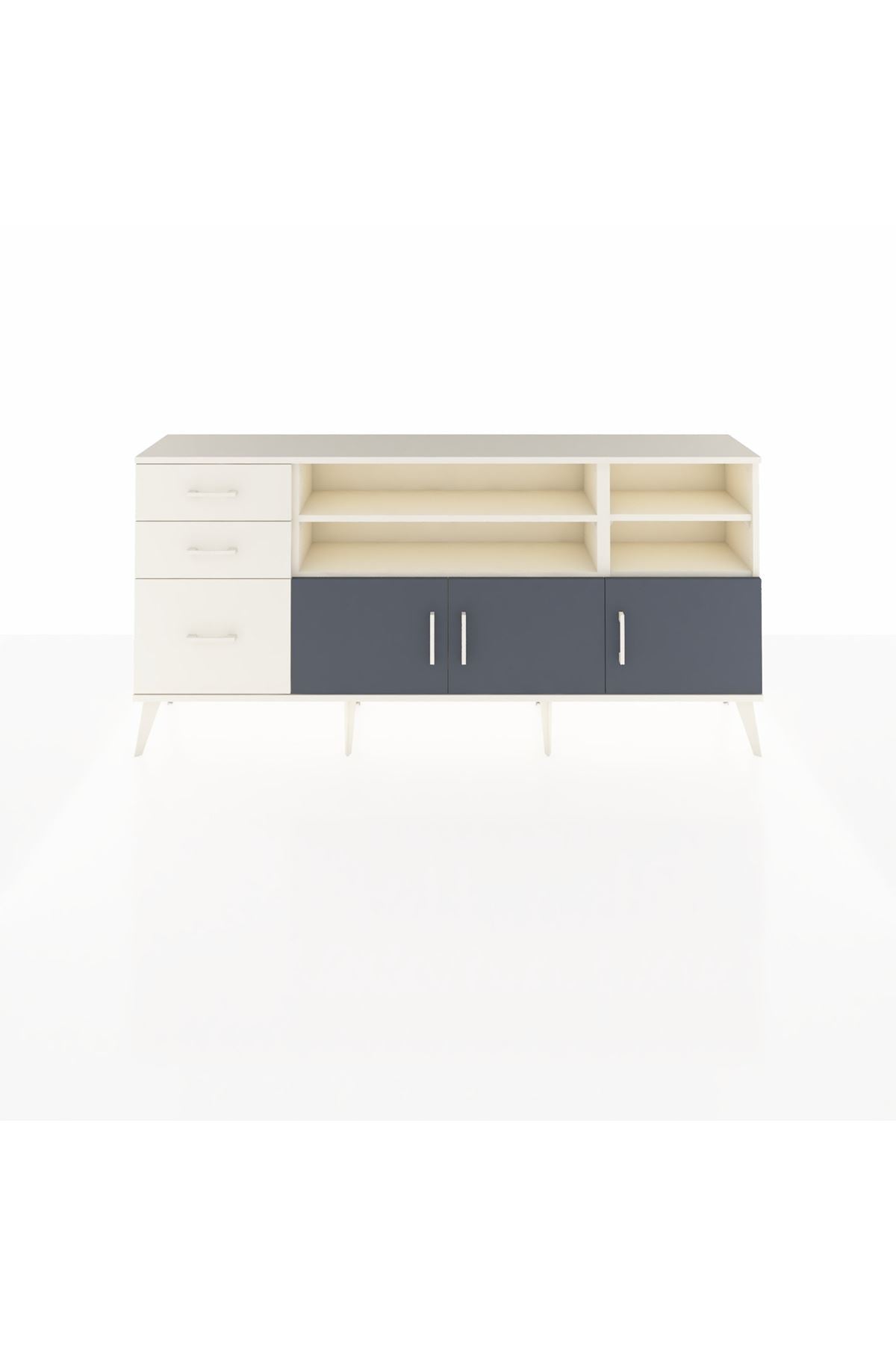 Arges Konsol 4 Raflı 3 Çekmeceli 3 Kapaklı 176x30x83 - S148M031V07A