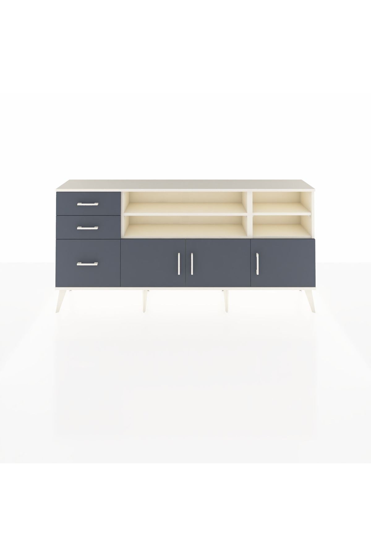 Arges Konsol 4 Raflı 3 Çekmeceli 3 Kapaklı 176x30x83 - S148M031V08A