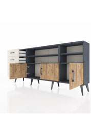 Arges Konsol 4 Raflı 3 Çekmeceli 3 Kapaklı 176x30x83 - S148M031V10A