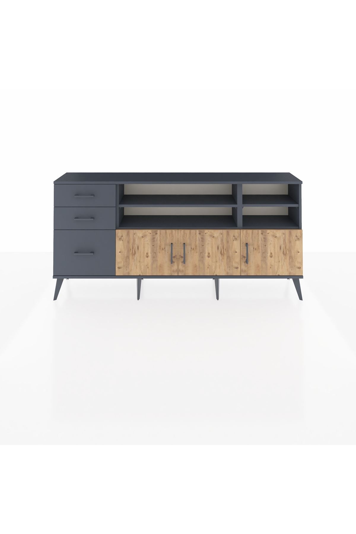 Arges Konsol 4 Raflı 3 Çekmeceli 3 Kapaklı 176x30x83 - S148M031V11A