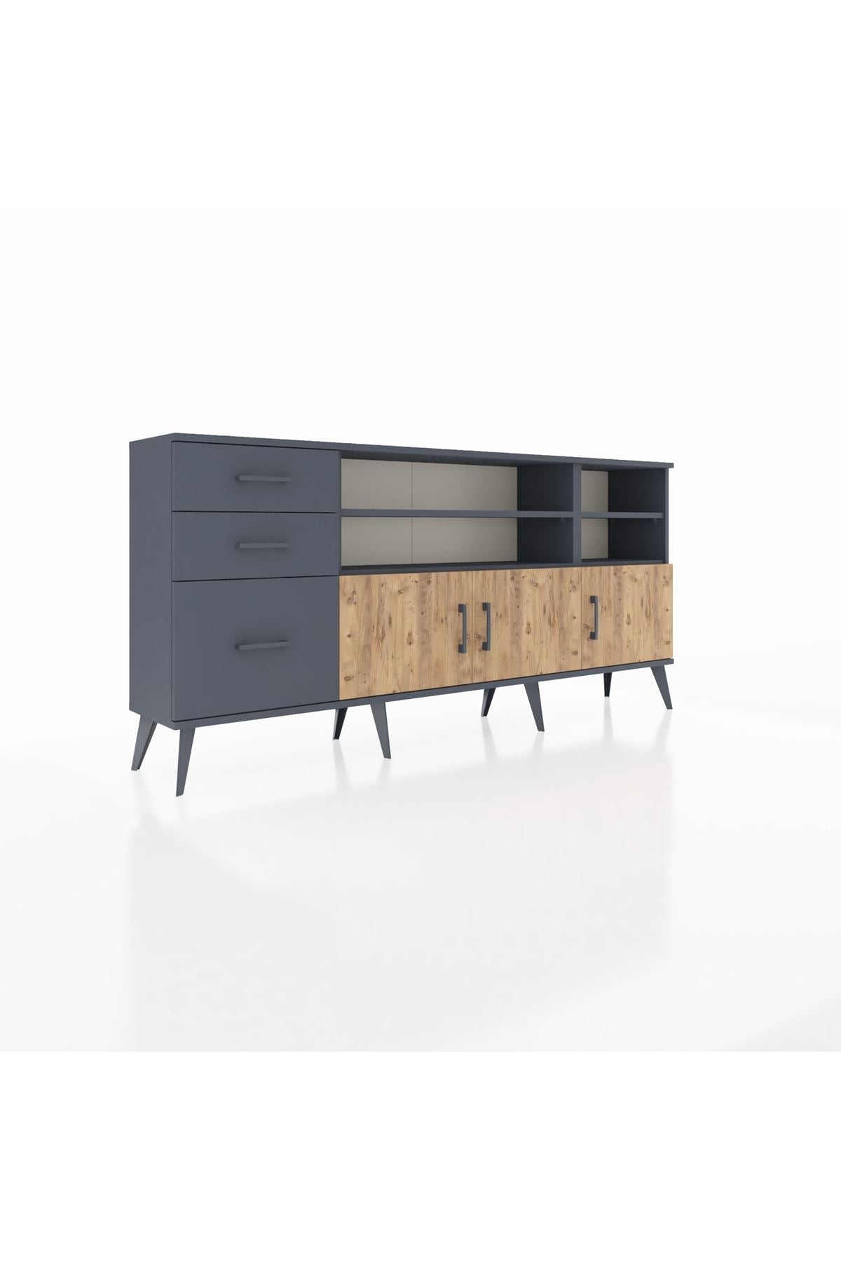Arges Konsol 4 Raflı 3 Çekmeceli 3 Kapaklı 176x30x83 - S148M031V11A