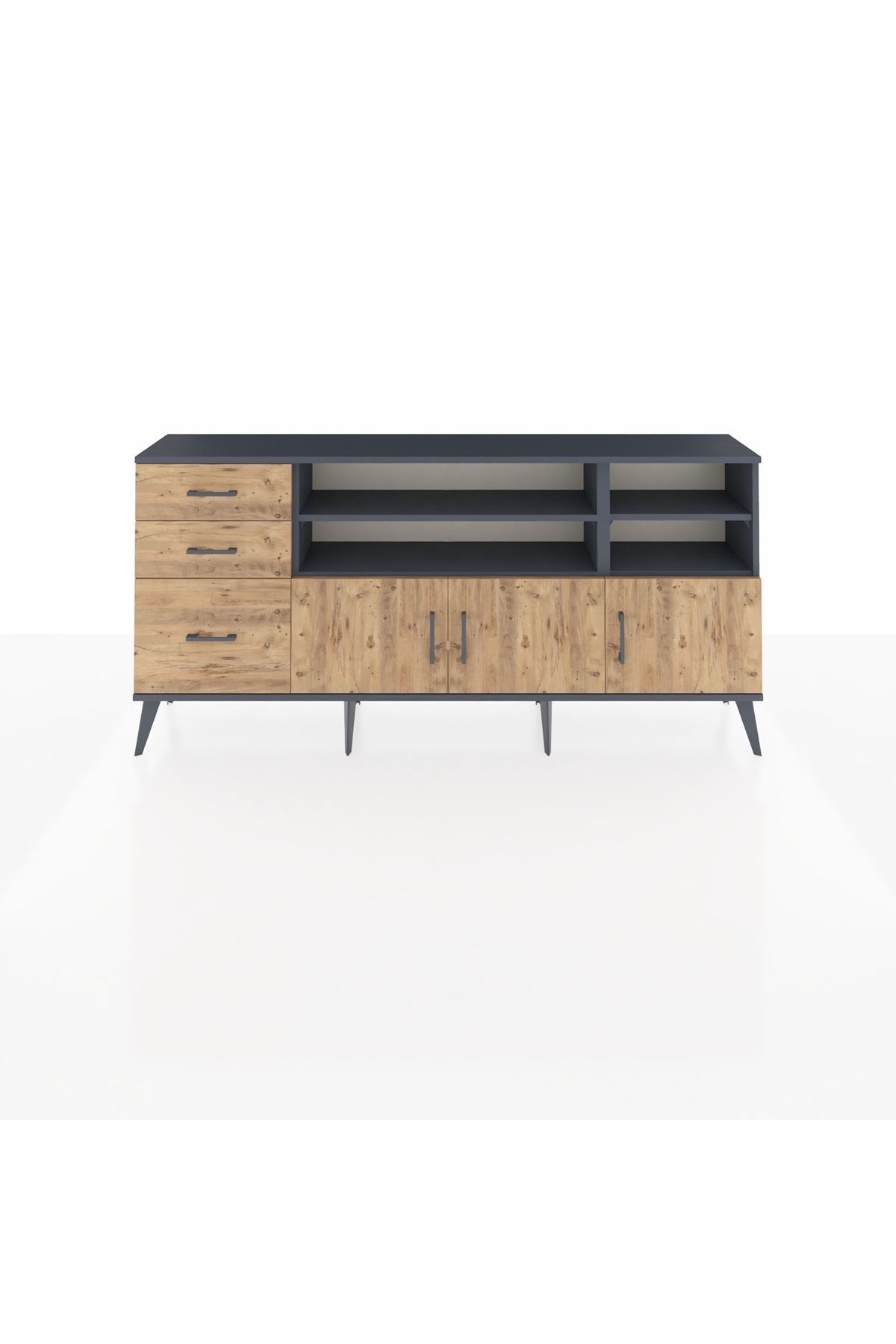 Arges Konsol 4 Raflı 3 Çekmeceli 3 Kapaklı 176x30x83 - S148M031V12A