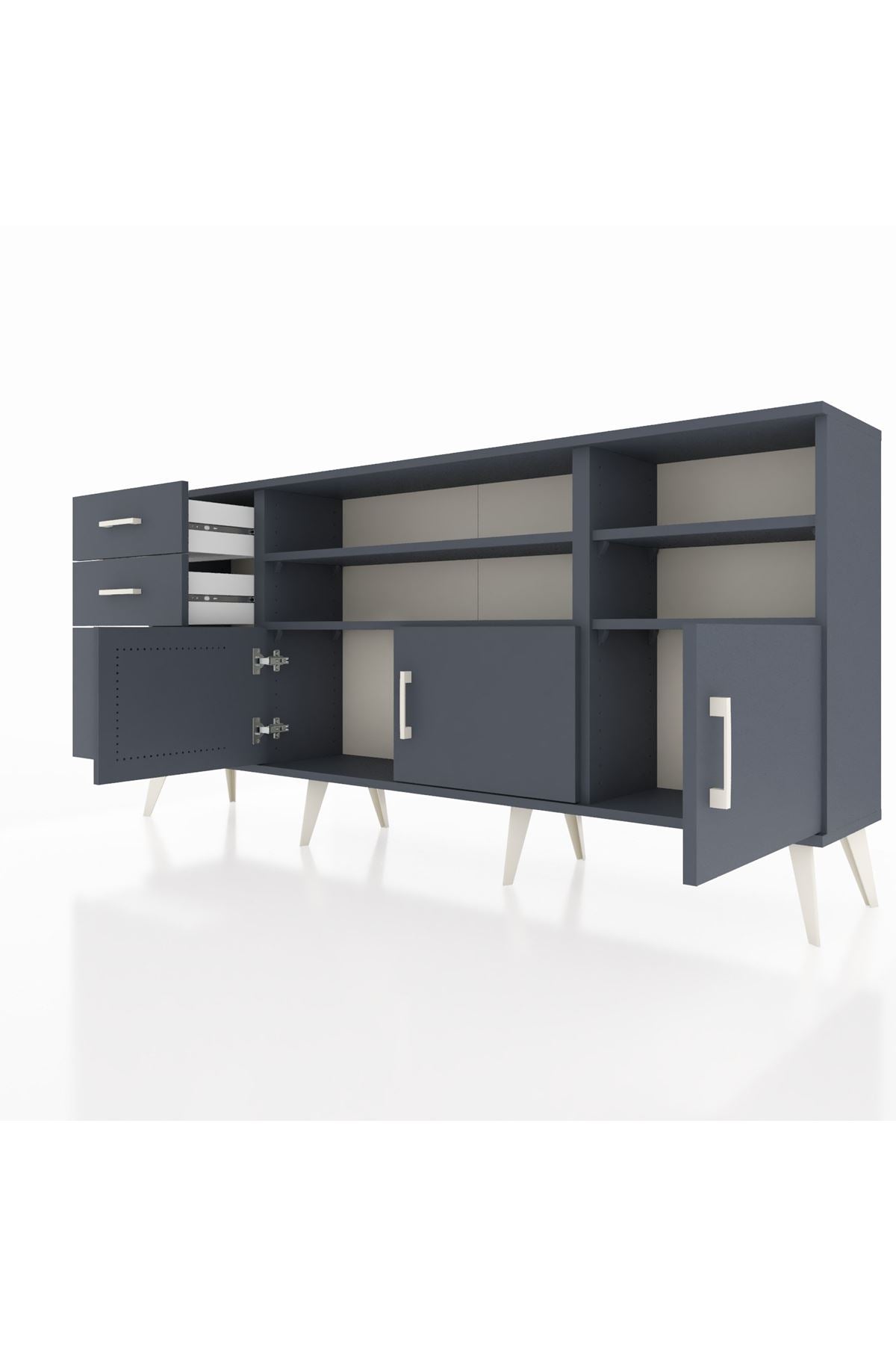Arges Konsol 4 Raflı 3 Çekmeceli 3 Kapaklı 176x30x83 - S148M031V17A
