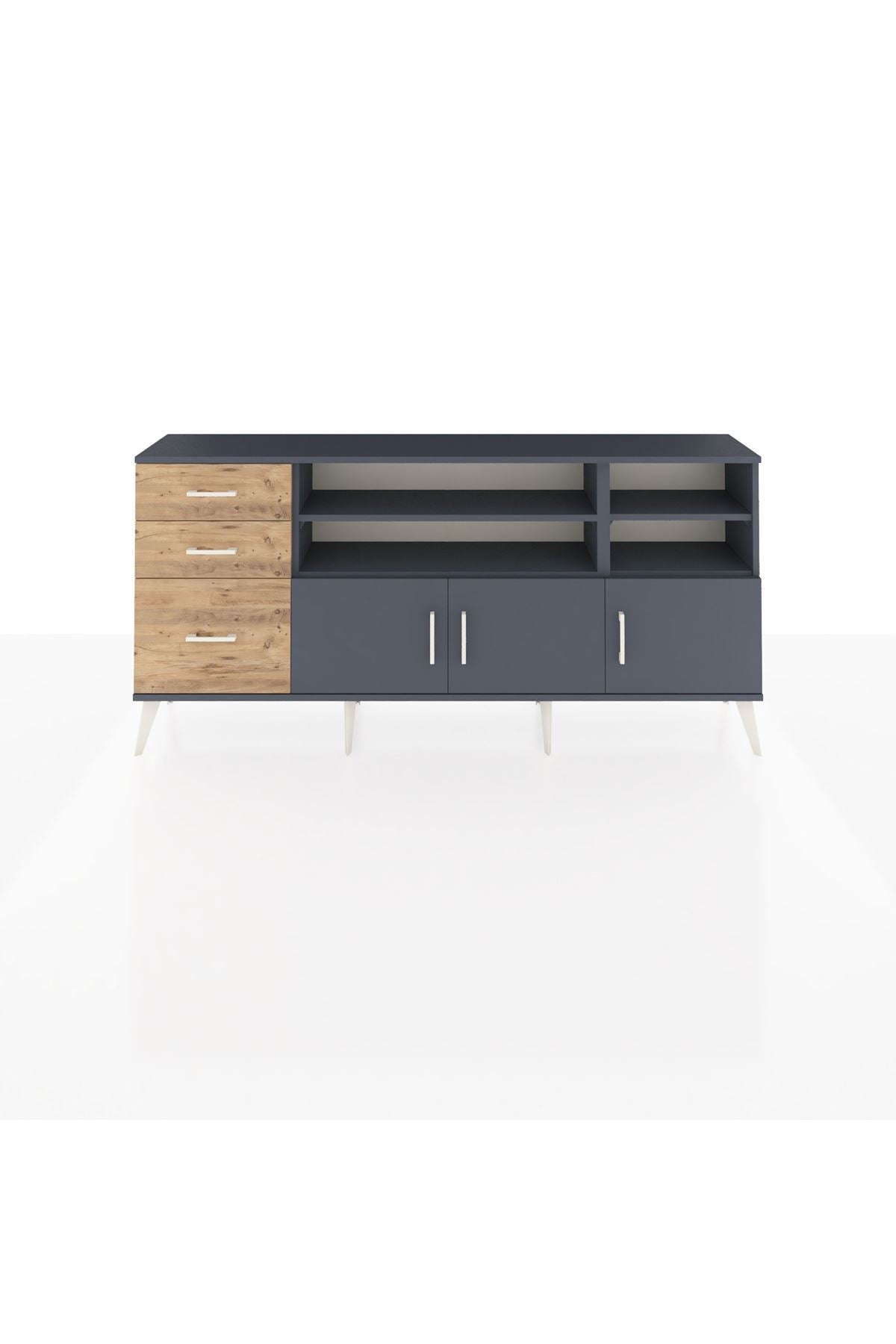 Arges Konsol 4 Raflı 3 Çekmeceli 3 Kapaklı 176x30x83 - S148M031V18A
