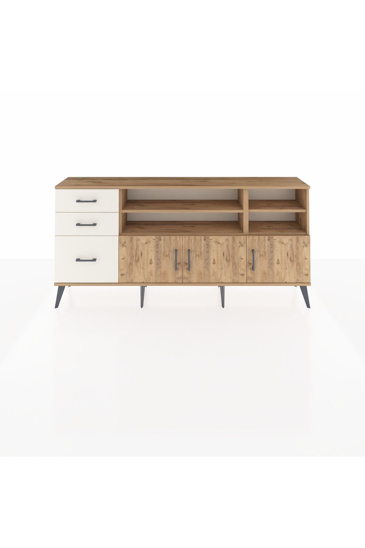 Arges Konsol 4 Raflı 3 Çekmeceli 3 Kapaklı 176x30x83 - S148M031V19A