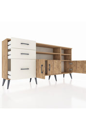 Arges Konsol 4 Raflı 3 Çekmeceli 3 Kapaklı 176x30x83 - S148M031V19A