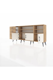 Arges Konsol 4 Raflı 3 Çekmeceli 3 Kapaklı 176x30x83 - S148M031V24A