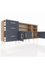 Arges Konsol 4 Raflı 3 Çekmeceli 3 Kapaklı 176x30x83 - S148M031V26A