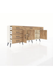 Arges Konsol 2 Raflı 6 Çekmeceli 3 Kapaklı 176x30x83 - S148M032V03A