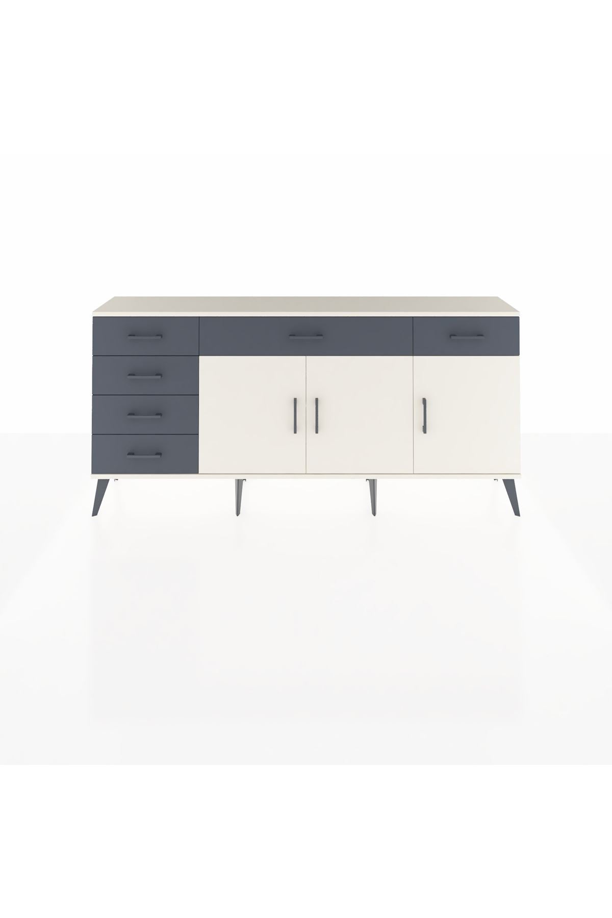 Arges Konsol 2 Raflı 6 Çekmeceli 3 Kapaklı 176x30x83 - S148M032V05A