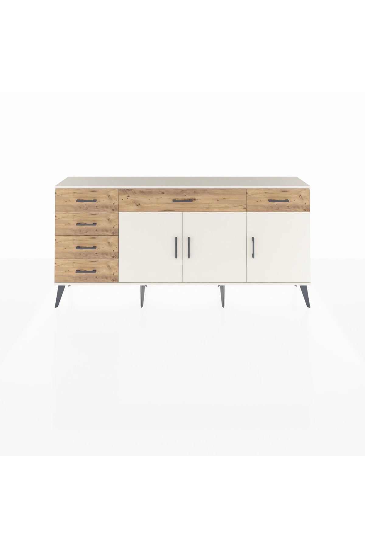 Arges Konsol 2 Raflı 6 Çekmeceli 3 Kapaklı 176x30x83 - S148M032V06A