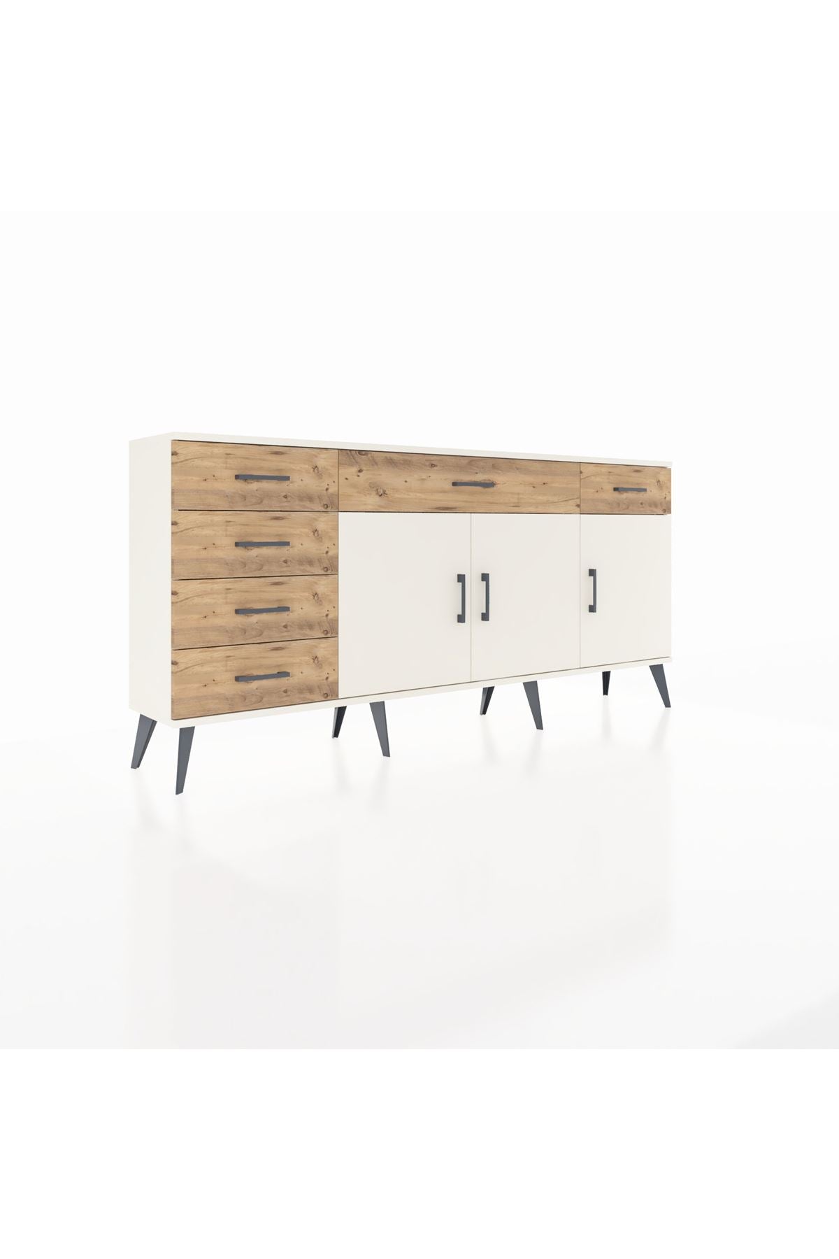 Arges Konsol 2 Raflı 6 Çekmeceli 3 Kapaklı 176x30x83 - S148M032V06A