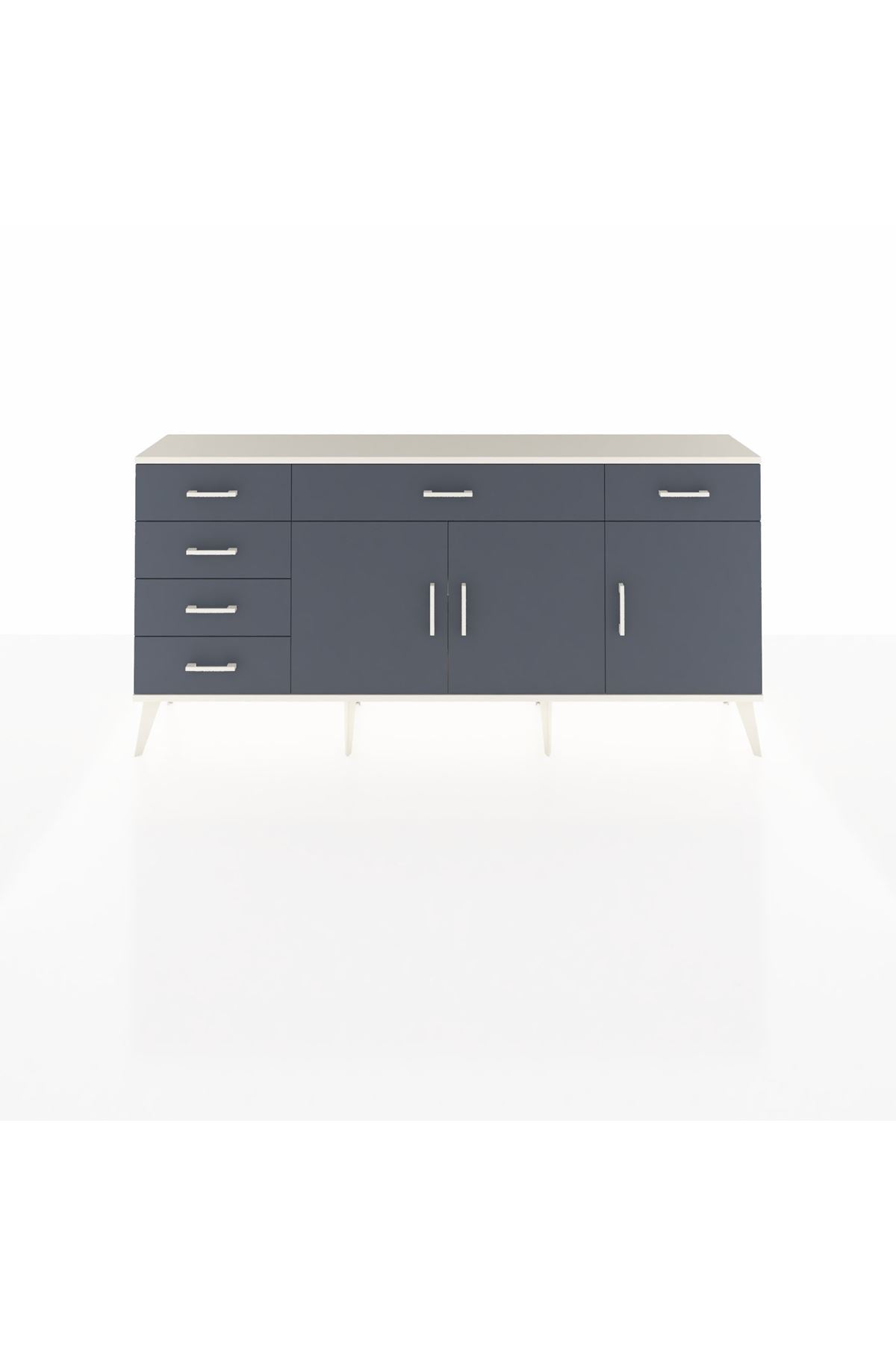 Arges Konsol 2 Raflı 6 Çekmeceli 3 Kapaklı 176x30x83 - S148M032V08A