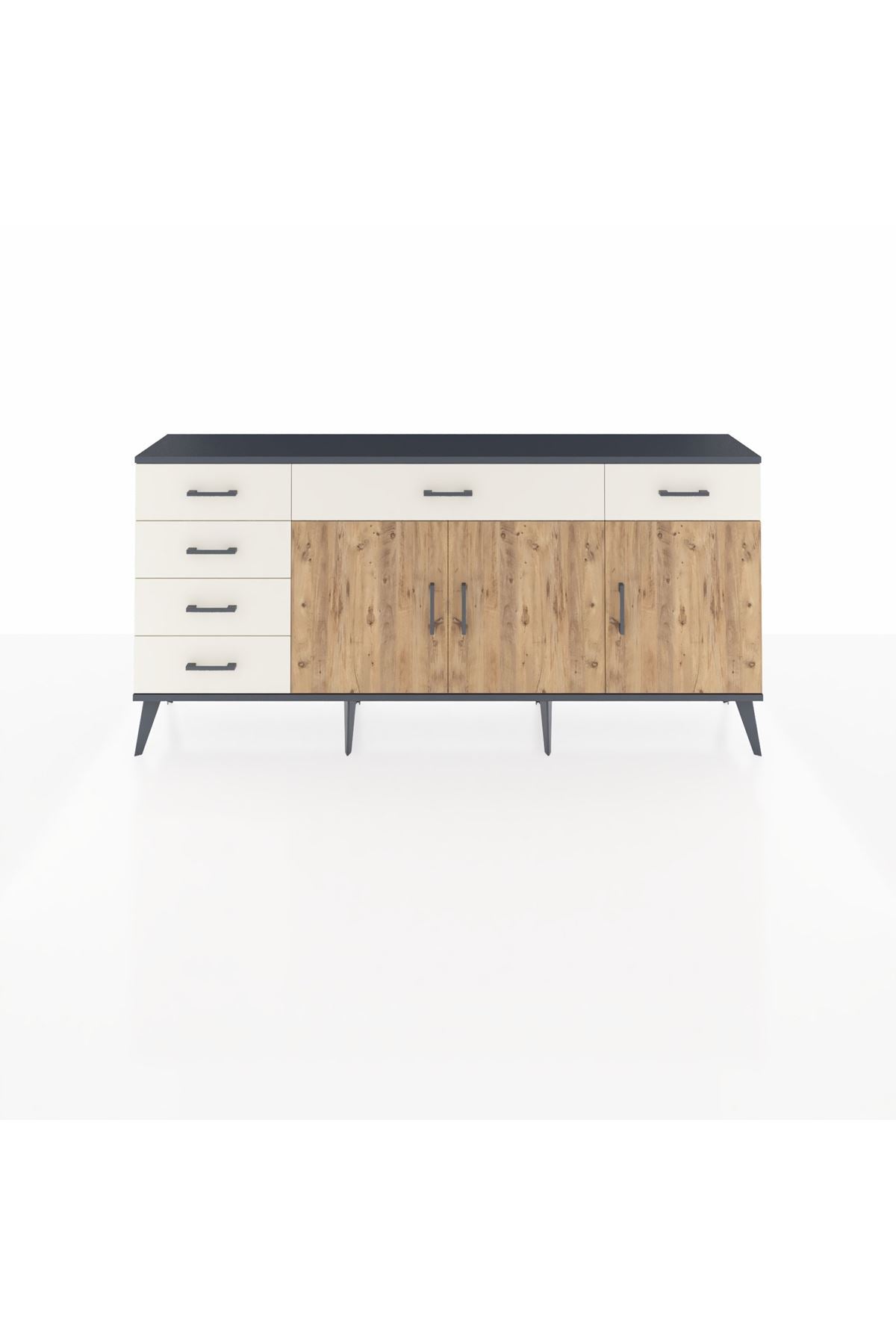 Arges Konsol 2 Raflı 6 Çekmeceli 3 Kapaklı 176x30x83 - S148M032V10A