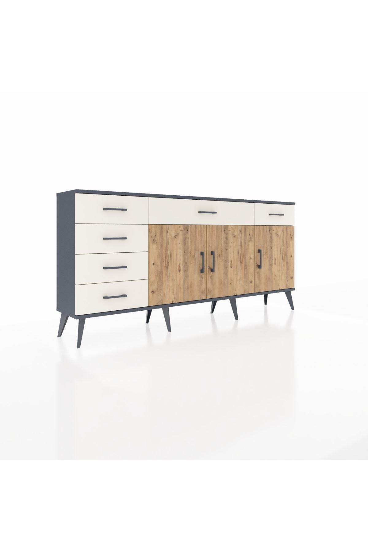 Arges Konsol 2 Raflı 6 Çekmeceli 3 Kapaklı 176x30x83 - S148M032V10A