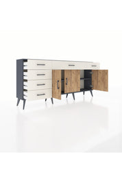 Arges Konsol 2 Raflı 6 Çekmeceli 3 Kapaklı 176x30x83 - S148M032V10A
