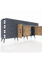 Arges Konsol 2 Raflı 6 Çekmeceli 3 Kapaklı 176x30x83 - S148M032V11A