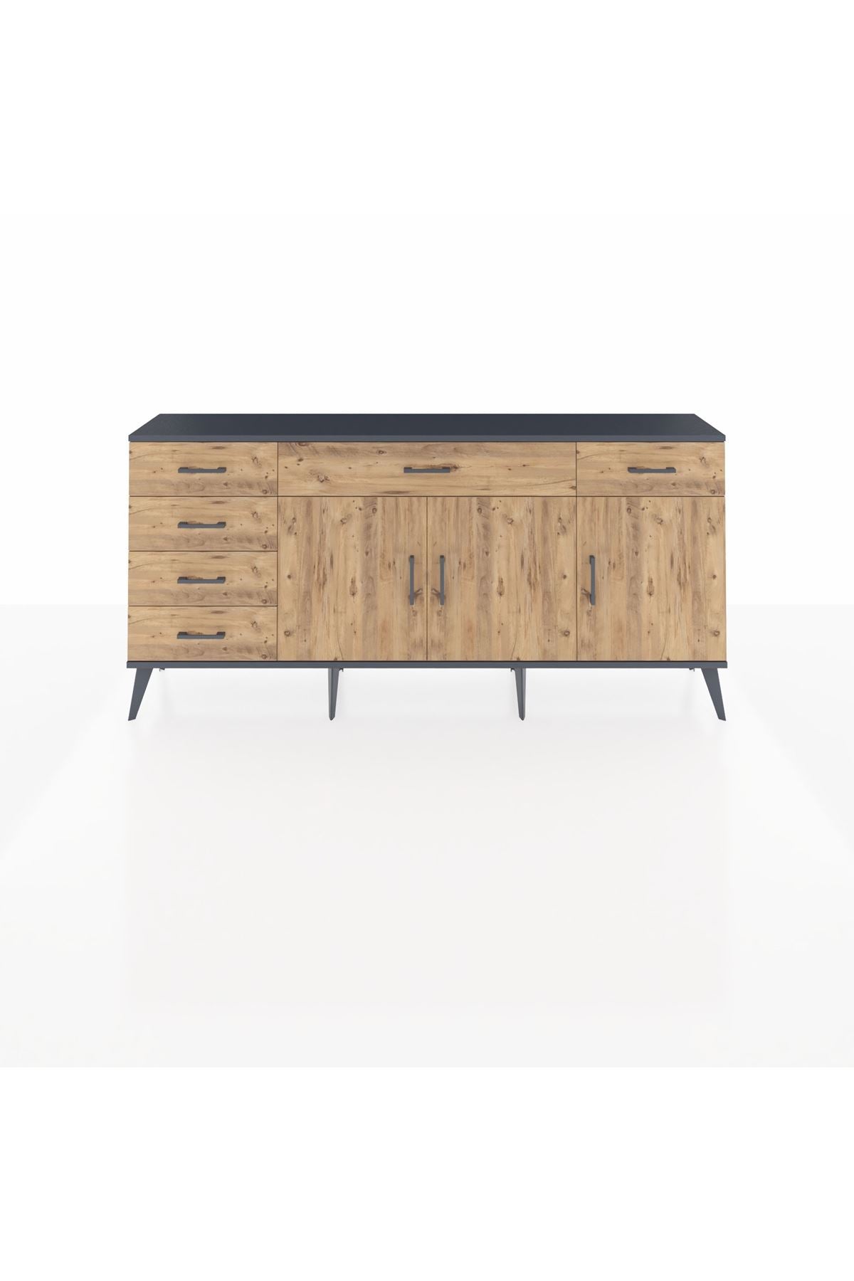 Arges Konsol 2 Raflı 6 Çekmeceli 3 Kapaklı 176x30x83 - S148M032V12A