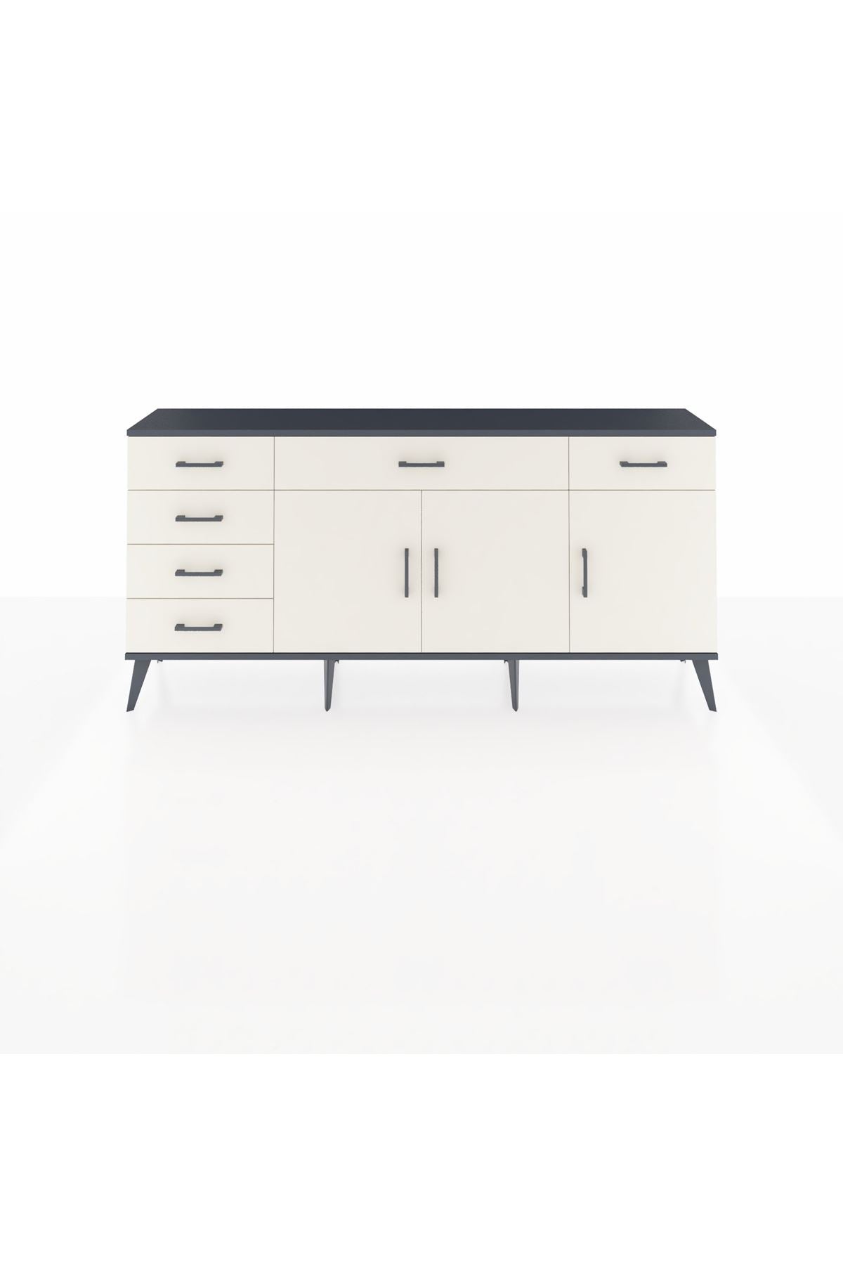 Arges Konsol 2 Raflı 6 Çekmeceli 3 Kapaklı 176x30x83 - S148M032V13A
