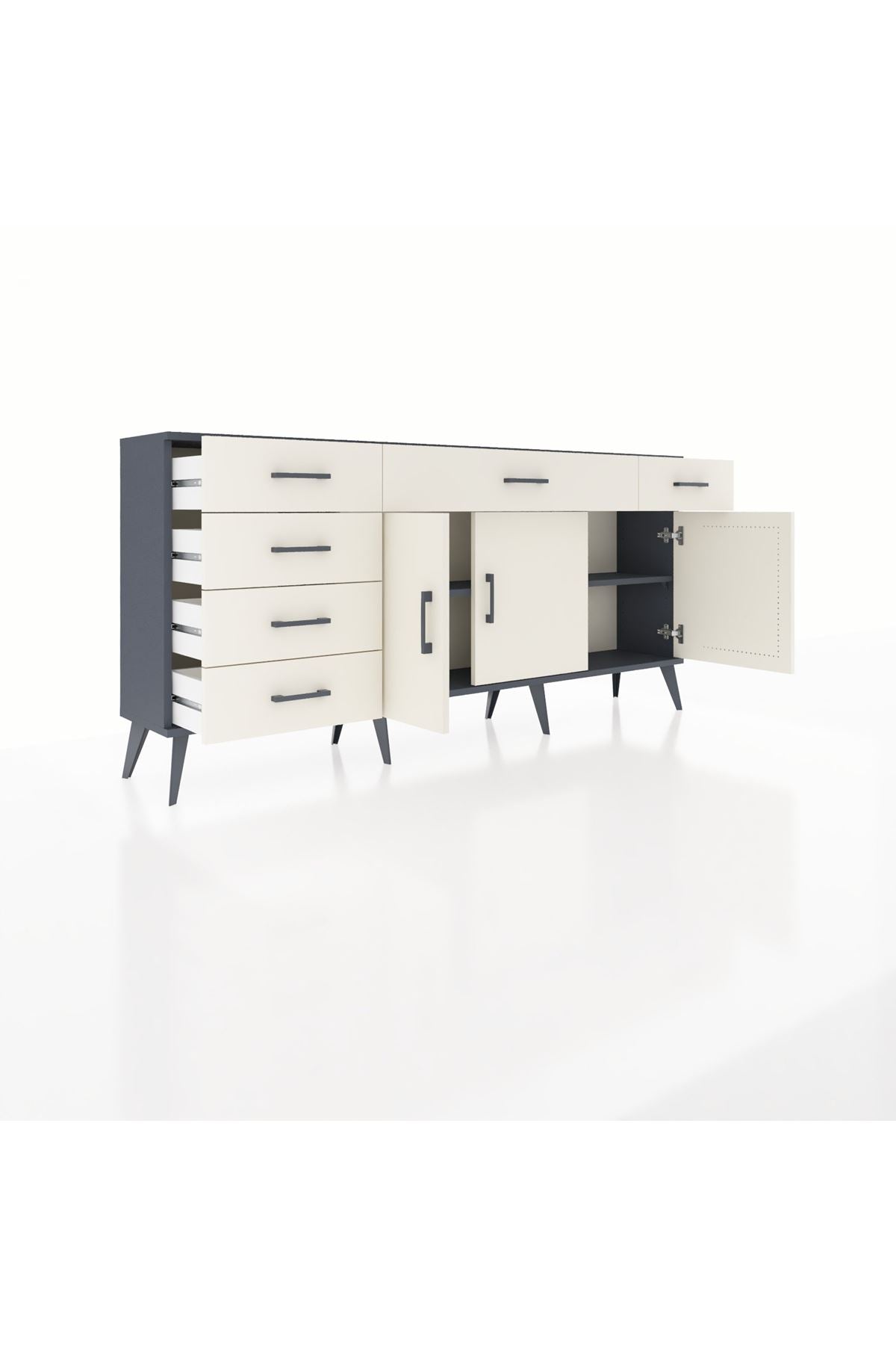 Arges Konsol 2 Raflı 6 Çekmeceli 3 Kapaklı 176x30x83 - S148M032V13A