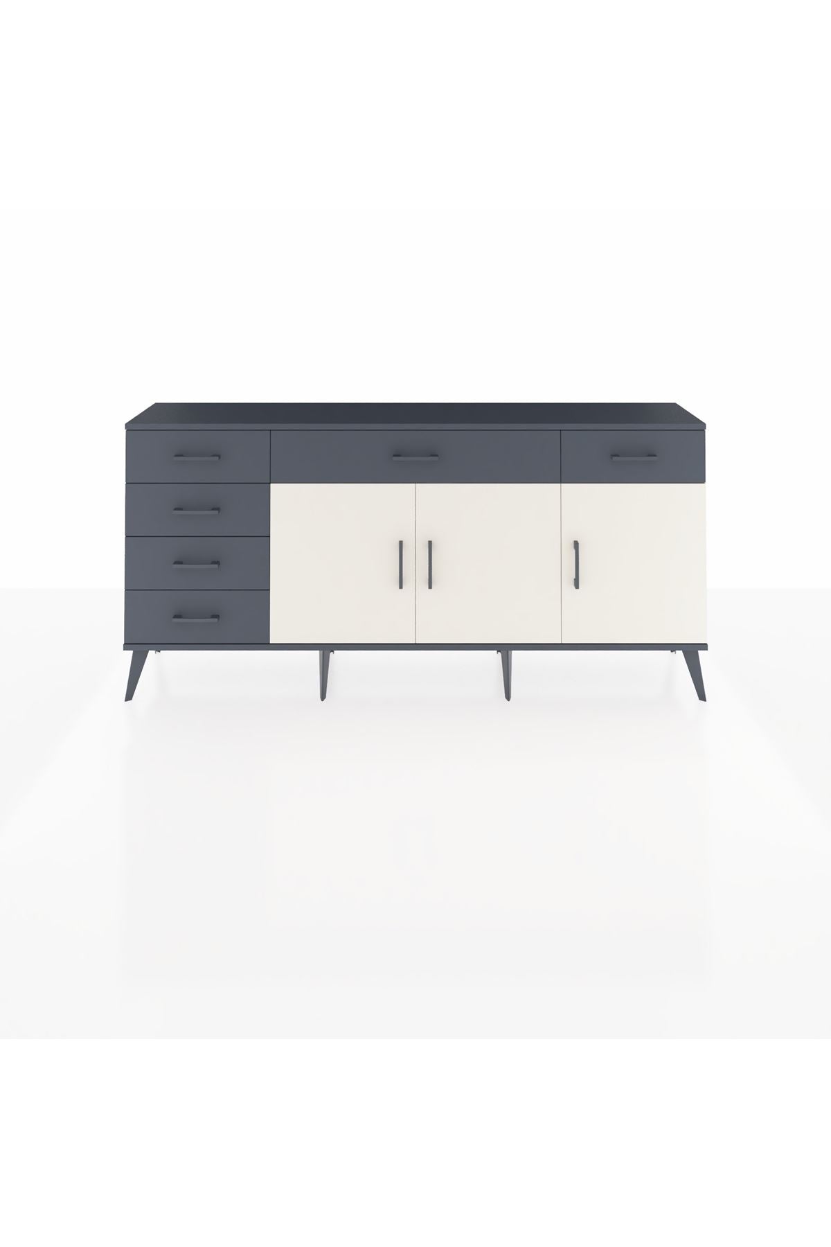 Arges Konsol 2 Raflı 6 Çekmeceli 3 Kapaklı 176x30x83 - S148M032V14A