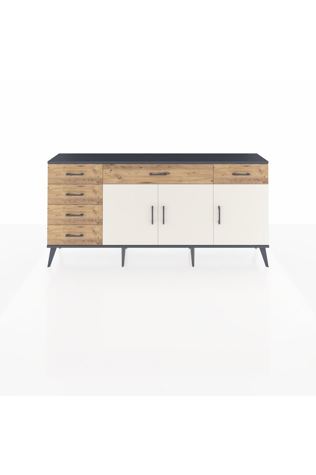 Arges Konsol 2 Raflı 6 Çekmeceli 3 Kapaklı 176x30x83 - S148M032V15A