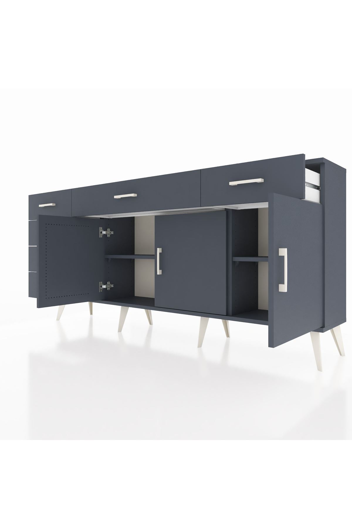 Arges Konsol 2 Raflı 6 Çekmeceli 3 Kapaklı 176x30x83 - S148M032V17A