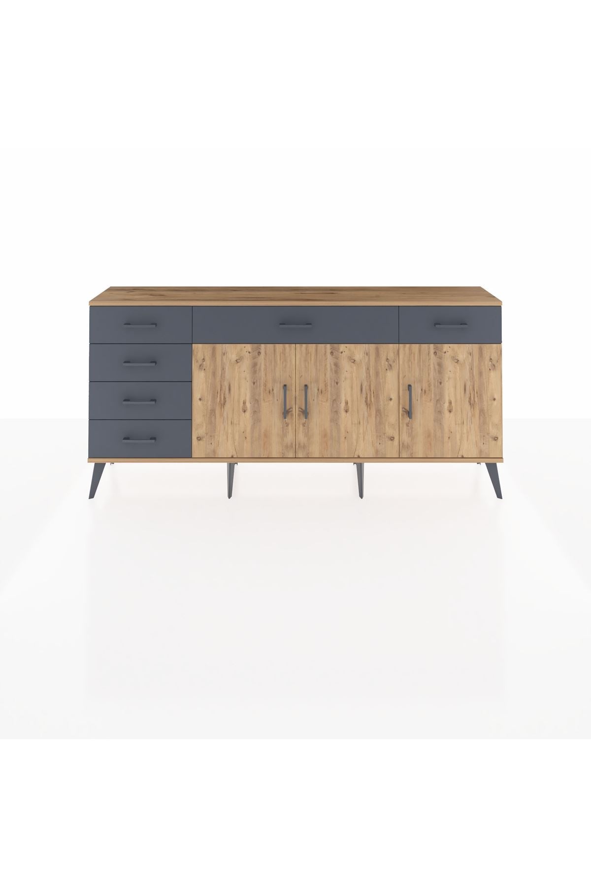 Arges Konsol 2 Raflı 6 Çekmeceli 3 Kapaklı 176x30x83 - S148M032V20A