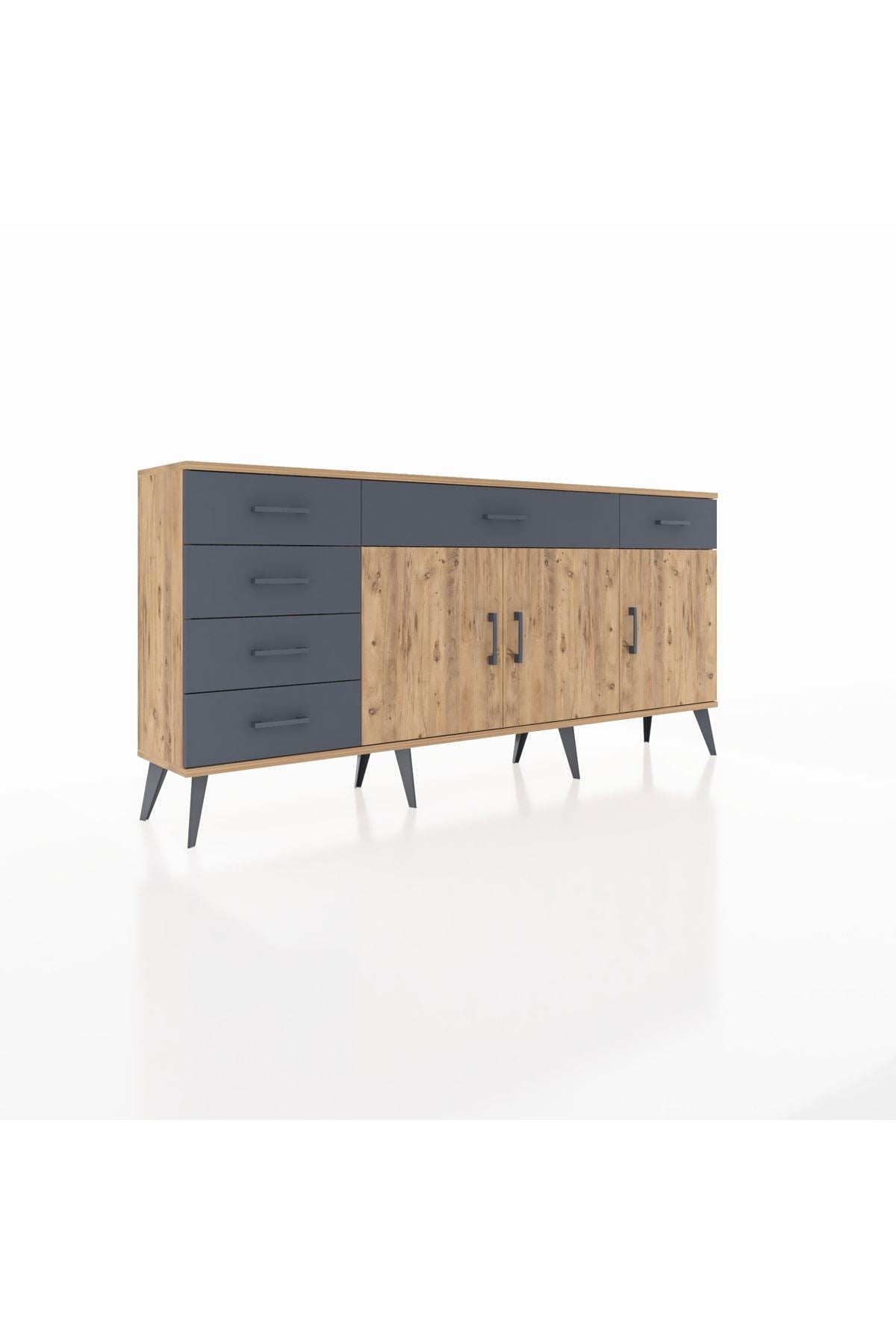 Arges Konsol 2 Raflı 6 Çekmeceli 3 Kapaklı 176x30x83 - S148M032V20A
