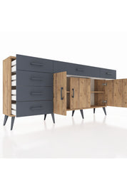Arges Konsol 2 Raflı 6 Çekmeceli 3 Kapaklı 176x30x83 - S148M032V20A