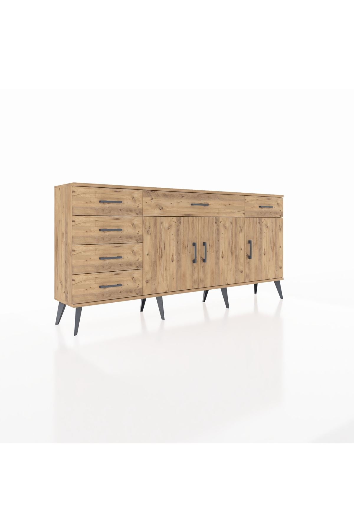 Arges Konsol 2 Raflı 6 Çekmeceli 3 Kapaklı 176x30x83 - S148M032V21A