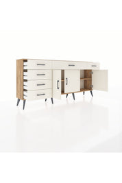 Arges Konsol 2 Raflı 6 Çekmeceli 3 Kapaklı 176x30x83 - S148M032V22A