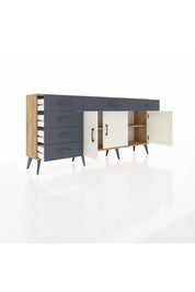 Arges Konsol 2 Raflı 6 Çekmeceli 3 Kapaklı 176x30x83 - S148M032V23A